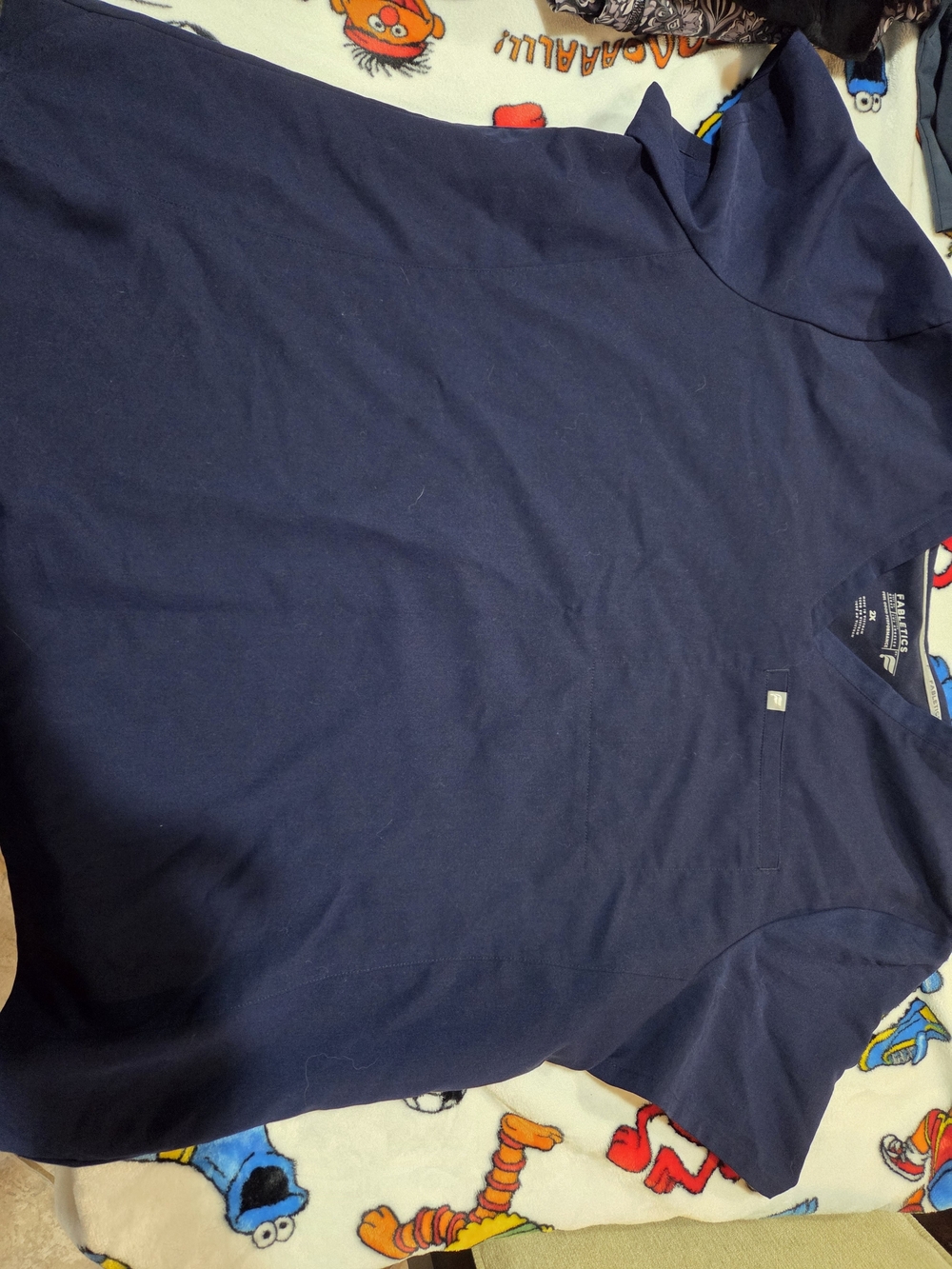 Fabletics Navy Scrub Top 2x